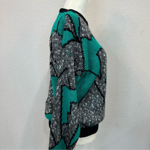 Vintage Sam & Max Abstract Green Sweater - Picture 10 of 10